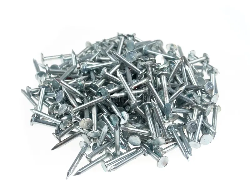 roofing nails osiolated white group roofing nails isolated white 141080686